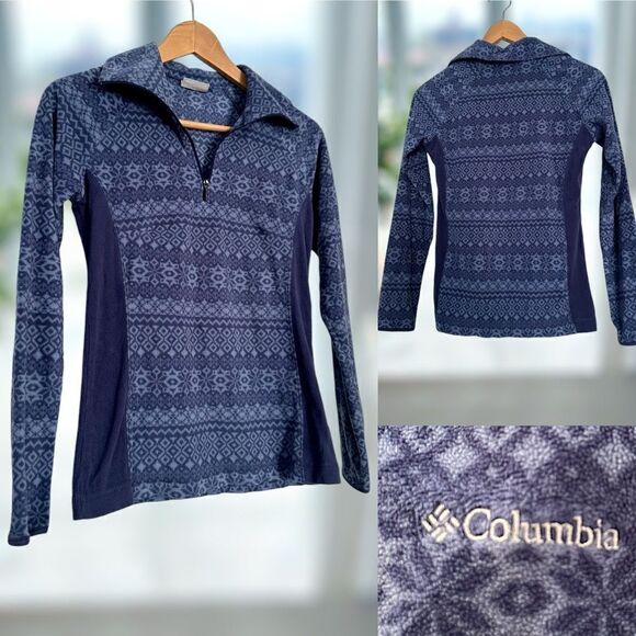 COLUMBIA Fleece 1/2 Zip Pullover Size XS - Picture 1 of 12